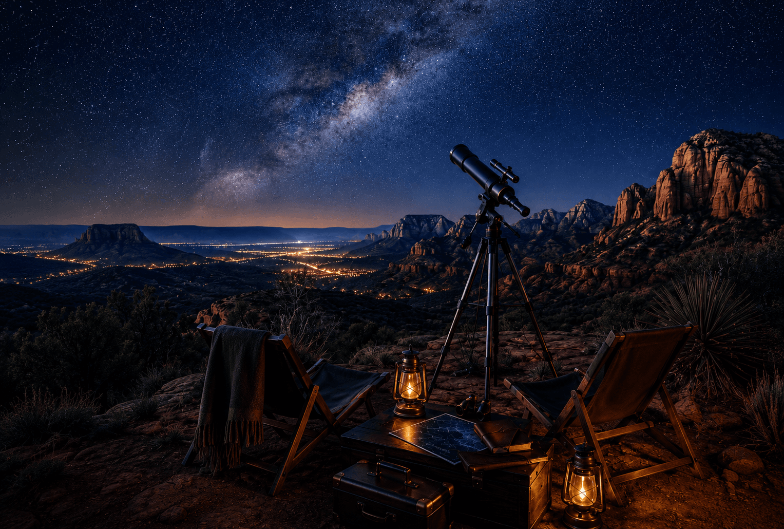 Guided stargazing using Vanta Booking